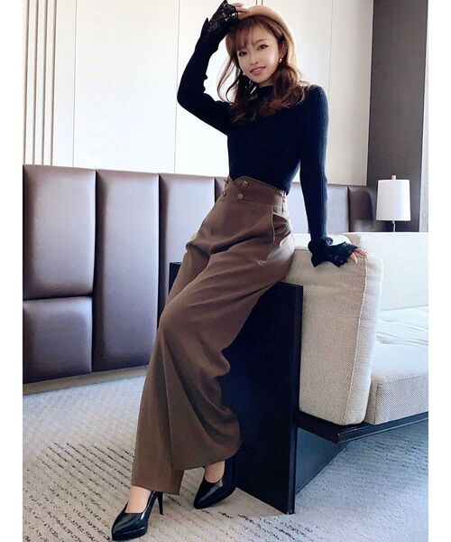 RESEXXY（リゼクシー）の「レースデザインニットトップス（ニット/セーター・レディース・ホワイト/ブラック/ベージュ・FREE）」の11枚目の写真