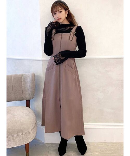 RESEXXY（リゼクシー）の「レースデザインニットトップス（ニット/セーター・レディース・ホワイト/ブラック/ベージュ・FREE）」の14枚目の写真