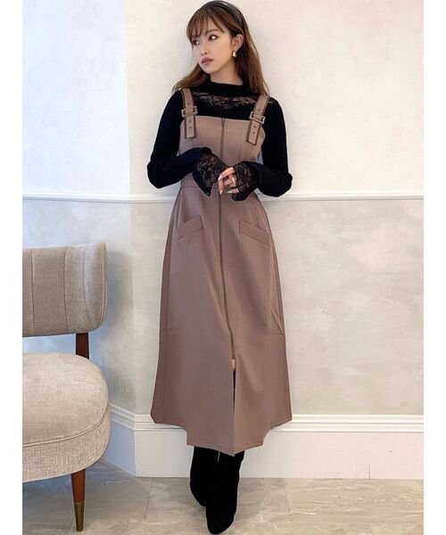 RESEXXY（リゼクシー）の「レースデザインニットトップス（ニット/セーター・レディース・ホワイト/ブラック/ベージュ・FREE）」の15枚目の写真