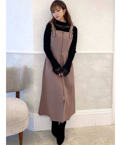 RESEXXY（リゼクシー）の「レースデザインニットトップス（ニット/セーター・レディース・ホワイト/ブラック/ベージュ・FREE）」の18枚目の写真