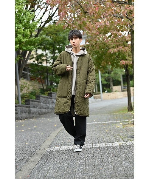 URBAN COLLECTION(アーバンコレクション)の「リバーシブル ノーカラーボアコート(ブルゾン・メンズ・ブラック/カーキ・XL/M/L)」の13枚目の写真