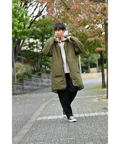 URBAN COLLECTION(アーバンコレクション)の「リバーシブル ノーカラーボアコート(ブルゾン・メンズ・ブラック/カーキ・XL/M/L)」の9枚目の写真