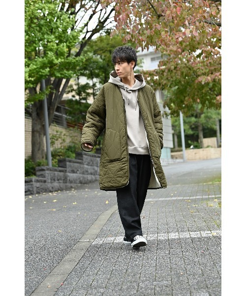 URBAN COLLECTION(アーバンコレクション)の「リバーシブル ノーカラーボアコート(ブルゾン・メンズ・ブラック/カーキ・XL/M/L)」の5枚目の写真