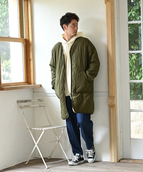 URBAN COLLECTION(アーバンコレクション)の「リバーシブル ノーカラーボアコート(ブルゾン・メンズ・ブラック/カーキ・XL/M/L)」の22枚目の写真