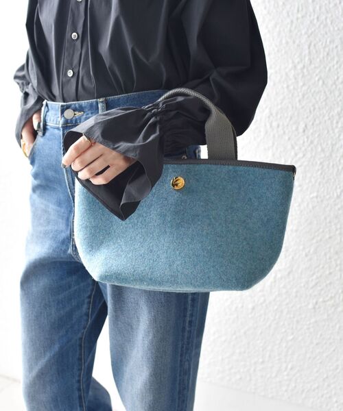 BONFANTI（ボンファンティ）の「BONFANTI:フェルトトート◇（トートバッグ・レディース・ブラウン/ナチュラル/ライトブルー・ONE SIZE）」の21枚目の写真