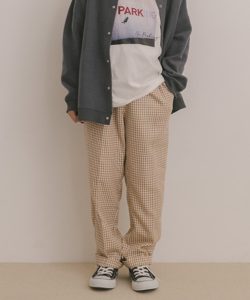 URBAN RESEARCH DOORS(アーバンリサーチドアーズ)の「キモウイージーパンツ(KIDS)(その他パンツ・キッズ・ベージュ/チェック・120/105/150/135)」の1枚目の写真