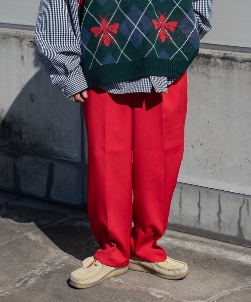 kutir（クティール）の「センタープレスワイドスラックス（スラックス・メンズ・ホワイト/レッド/イエロー/ダークグリーン・SMALL/MEDIUM/LARGE）」の4枚目の写真