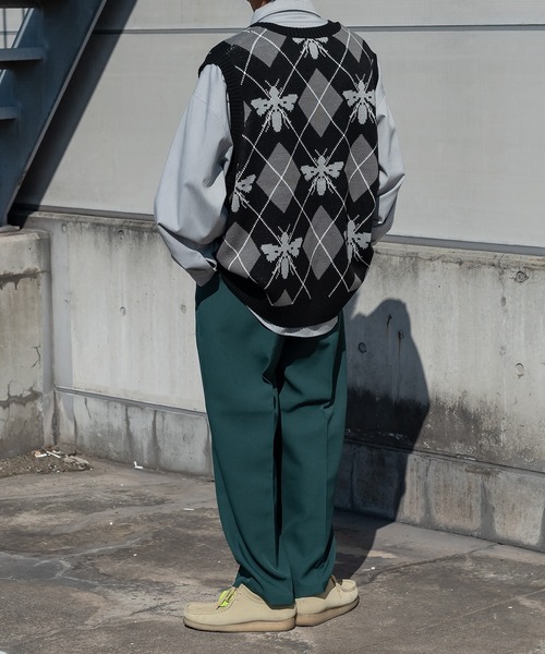 kutir（クティール）の「センタープレスワイドスラックス（スラックス・メンズ・ホワイト/レッド/イエロー/ダークグリーン・SMALL/MEDIUM/LARGE）」の6枚目の写真