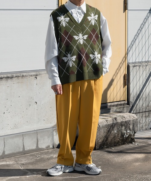 kutir（クティール）の「センタープレスワイドスラックス（スラックス・メンズ・ホワイト/レッド/イエロー/ダークグリーン・SMALL/MEDIUM/LARGE）」の20枚目の写真