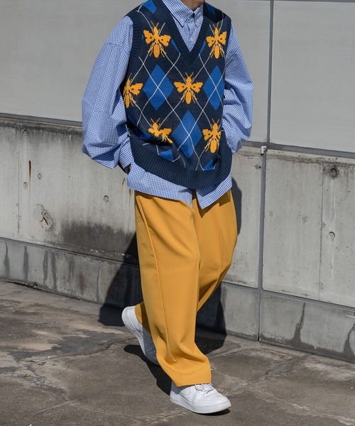 kutir（クティール）の「センタープレスワイドスラックス（スラックス・メンズ・ホワイト/レッド/イエロー/ダークグリーン・SMALL/MEDIUM/LARGE）」の7枚目の写真