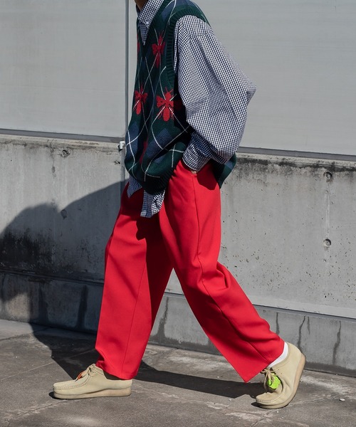 kutir（クティール）の「センタープレスワイドスラックス（スラックス・メンズ・ホワイト/レッド/イエロー/ダークグリーン・SMALL/MEDIUM/LARGE）」の17枚目の写真