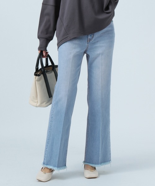 BAYFLOW（ベイフロー）の「【BAYFLOW DENIM】フレアパンツ（デニムパンツ・レディース・ブラック/オフホワイト/ブルー・SMALL/MEDIUM/LARGE）」の18枚目の写真