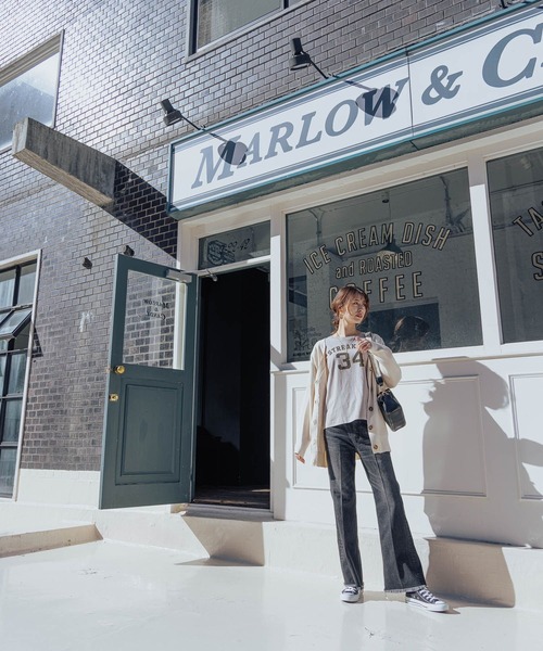 BAYFLOW（ベイフロー）の「【BAYFLOW DENIM】フレアパンツ（デニムパンツ・レディース・ブラック/オフホワイト/ブルー・SMALL/MEDIUM/LARGE）」の20枚目の写真