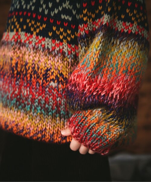 BREEZE(ブリーズ)の「クレイジーノルディックニット(ニット/セーター・キッズ・レインボー・140/100/90/120)」の6枚目の写真