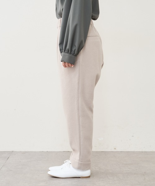 PUAL CE CIN（ピュアルセシン）の「ウール混ライトモッサテーパードパンツ（その他パンツ・レディース・チャコールグレー/ベージュ/ライトベージュ・FREE）」の17枚目の写真