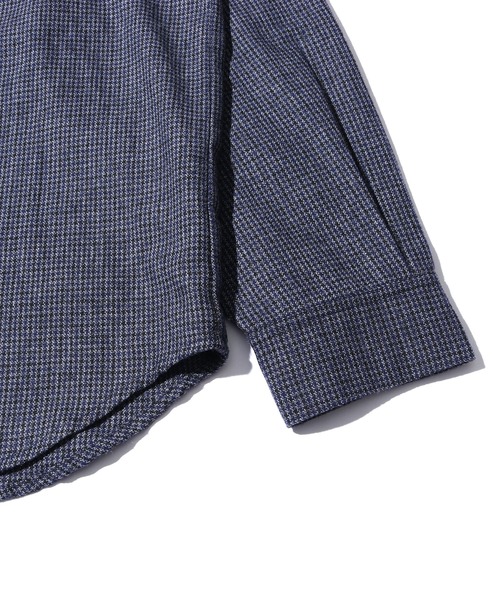 FIVE BROTHER（ファイブブラザー）の「FIVE BROTHER/ファイブブラザー HOUNDSTOOTH WORK SHIRT シャツ 千鳥柄 ワークシャツ アメカジ（シャツ/ブラウス・メンズ・ブラウン/ブルー・M/L）」の6枚目の写真