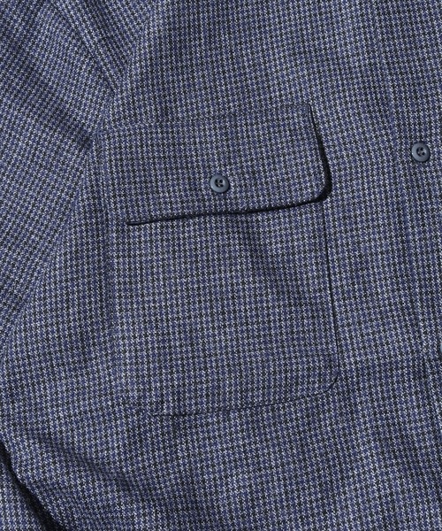 FIVE BROTHER（ファイブブラザー）の「FIVE BROTHER/ファイブブラザー HOUNDSTOOTH WORK SHIRT シャツ 千鳥柄 ワークシャツ アメカジ（シャツ/ブラウス・メンズ・ブラウン/ブルー・M/L）」の3枚目の写真