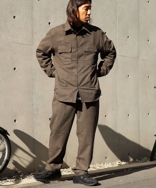 FIVE BROTHER（ファイブブラザー）の「FIVE BROTHER/ファイブブラザー HOUNDSTOOTH WORK SHIRT シャツ 千鳥柄 ワークシャツ アメカジ（シャツ/ブラウス・メンズ・ブラウン/ブルー・M/L）」の15枚目の写真