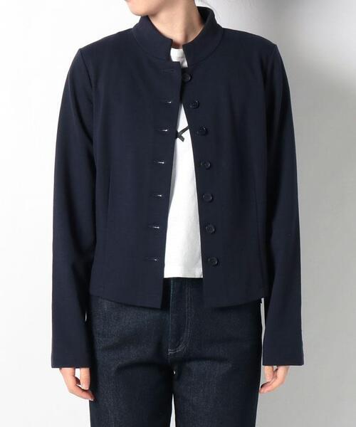 agnes b.(アニエスベー)の「JX63 VESTE ミラノリブジャケット(その他アウター・レディース・ネイビー・1/2/3)」の2枚目の写真