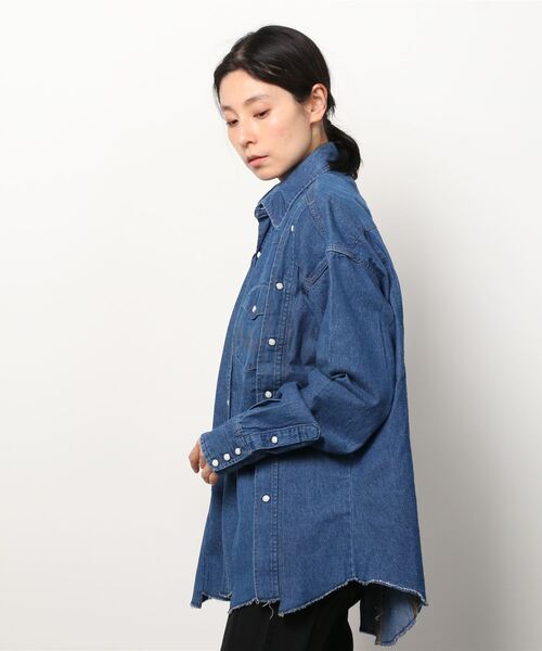 77circa（ナナナナサーカ）の「77circa circa make width adjustable denim western top (cm22ss-04)（シャツ/ブラウス・メンズ・ブルー・FREE）」の7枚目の写真