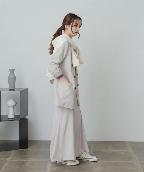 SENSE OF PLACE by URBAN RESEARCH（センスオブプレイスバイアーバンリサーチ）の「カルゼテーラードジャケット（テーラードジャケット・レディース・ブラック/ライトベージュ・ONE）」の8枚目の写真