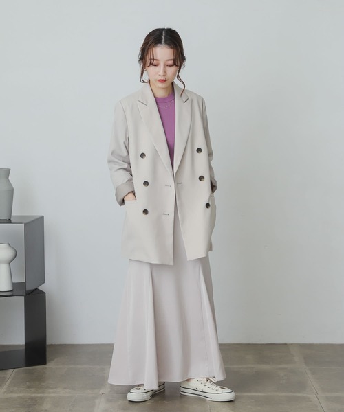 SENSE OF PLACE by URBAN RESEARCH（センスオブプレイスバイアーバンリサーチ）の「カルゼテーラードジャケット（テーラードジャケット・レディース・ブラック/ライトベージュ・ONE）」の10枚目の写真