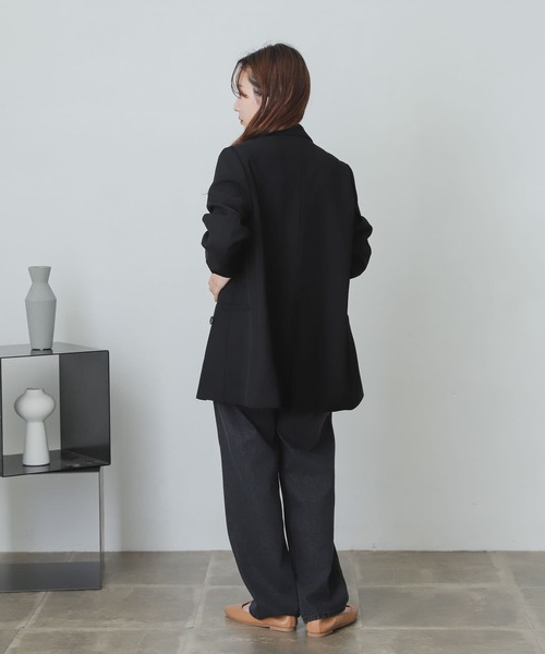 SENSE OF PLACE by URBAN RESEARCH（センスオブプレイスバイアーバンリサーチ）の「カルゼテーラードジャケット（テーラードジャケット・レディース・ブラック/ライトベージュ・ONE）」の18枚目の写真