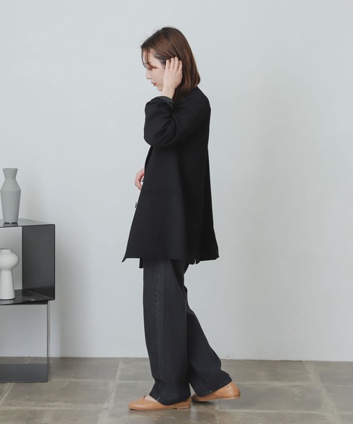 SENSE OF PLACE by URBAN RESEARCH（センスオブプレイスバイアーバンリサーチ）の「カルゼテーラードジャケット（テーラードジャケット・レディース・ブラック/ライトベージュ・ONE）」の20枚目の写真