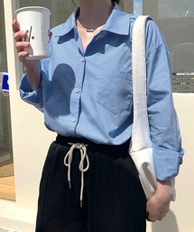 Chaco closet | オーバーサイズベーシックポケットレギュラーカラー長袖シャツ(シャツ/ブラウス)