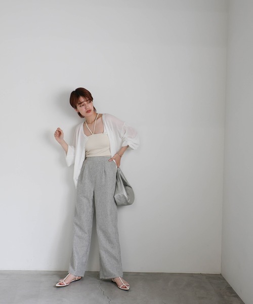 select MOCA(セレクトモカ)の「リネンライクワイドパンツ(その他パンツ・レディース・グレー/ピンクベージュ・FREE)」の19枚目の写真