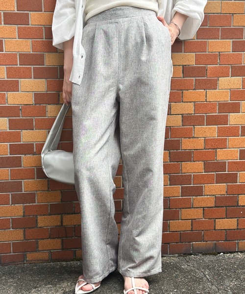select MOCA(セレクトモカ)の「リネンライクワイドパンツ(その他パンツ・レディース・グレー/ピンクベージュ・FREE)」の20枚目の写真