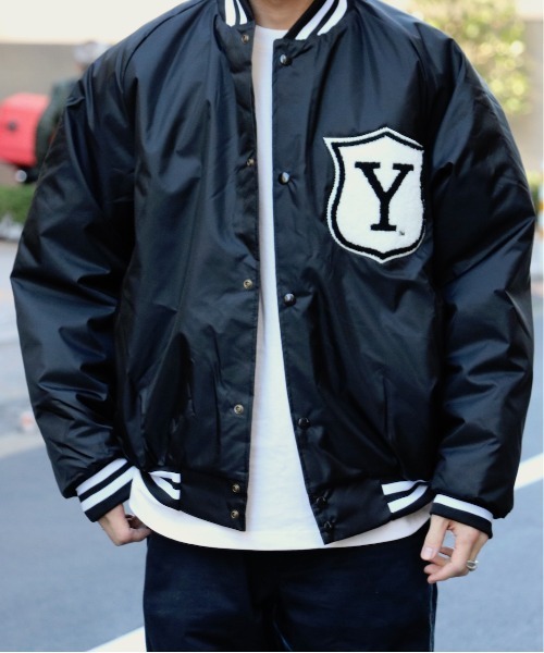 SUNNY  SPORTS（サニースポーツ）の「SUNNY SPORTS/サニースポーツ YALE STADIUM JACKET MADE BY A.S.Wイェールスタジアムジャケット 米国製（スタジャン・メンズ・ブラック・LARGE/X-LARGE/XX-LARGE）」の12枚目の写真