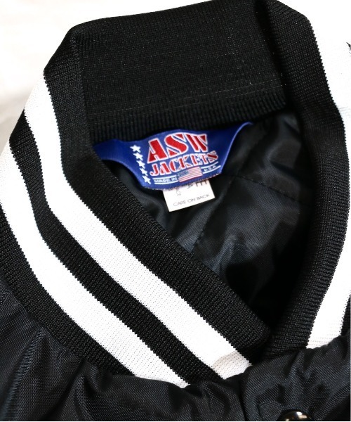 SUNNY  SPORTS（サニースポーツ）の「SUNNY SPORTS/サニースポーツ YALE STADIUM JACKET MADE BY A.S.Wイェールスタジアムジャケット 米国製（スタジャン・メンズ・ブラック・LARGE/X-LARGE/XX-LARGE）」の5枚目の写真