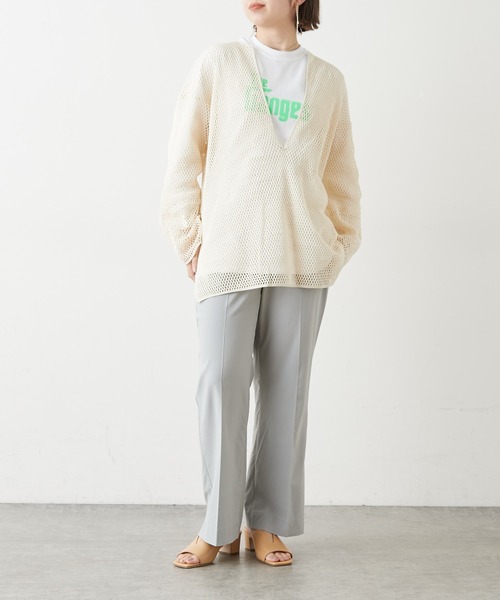 Omekashi(オメカシ)の「メッシュプルオーバー(Tシャツ/カットソー・レディース・アイボリー/キャメル/ブラック・FREE)」の9枚目の写真