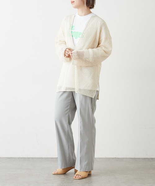 Omekashi(オメカシ)の「メッシュプルオーバー(Tシャツ/カットソー・レディース・アイボリー/キャメル/ブラック・FREE)」の11枚目の写真