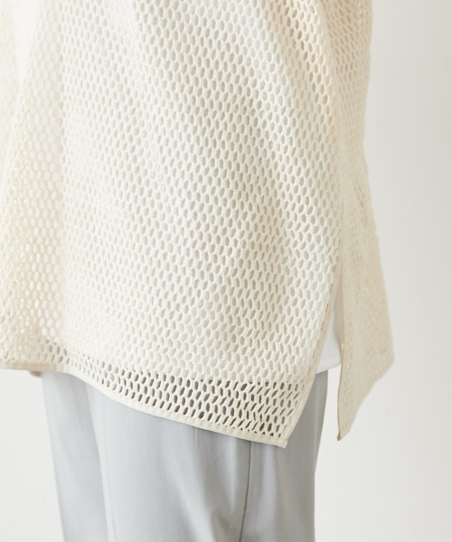 Omekashi(オメカシ)の「メッシュプルオーバー(Tシャツ/カットソー・レディース・アイボリー/キャメル/ブラック・FREE)」の19枚目の写真