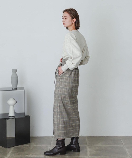 SENSE OF PLACE by URBAN RESEARCH(センスオブプレイスバイアーバンリサーチ)の「『XS・TALL展開あり』チェックハイウエストラップスカート(スカート・レディース・チェック・TALL/X-SMALL/SMALL/MEDIUM)」の18枚目の写真