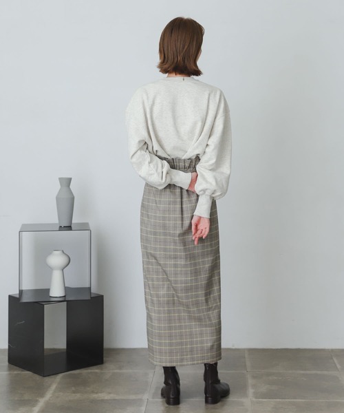 SENSE OF PLACE by URBAN RESEARCH(センスオブプレイスバイアーバンリサーチ)の「『XS・TALL展開あり』チェックハイウエストラップスカート(スカート・レディース・チェック・TALL/X-SMALL/SMALL/MEDIUM)」の3枚目の写真