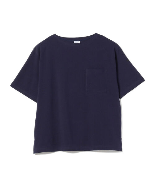 ORCIVAL(オーシバル)の「ORCIVAL / 鹿の子 ボートネック Tシャツ(Tシャツ/カットソー・メンズ・ベージュ/パープル/グリーン・4/5)」の3枚目の写真