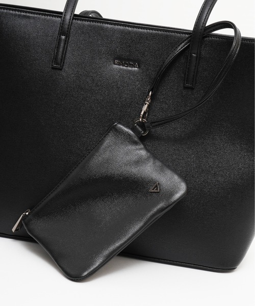 EMODA(エモダ)の「【EMODA/エモダ】シボA4トート web限定(トートバッグ・レディース・ブラック/グレー系その他/グレイッシュブルー・FREE)」の7枚目の写真
