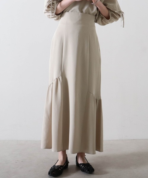 Cheek（チーク）の「アシメマーメイドスカート（スカート・レディース・カーキ/グレイッシュベージュ/イエロー・FREE）」の12枚目の写真