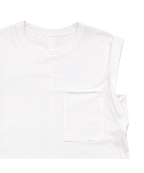 select MOCA(セレクトモカ)の「スリーブデザインオーガニックコットントップス(Tシャツ/カットソー・レディース・ホワイト/ブラック/ピンク/ブルーグリーン・FREE)」の11枚目の写真