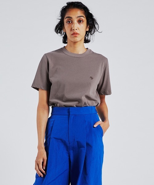 DOUBLE STANDARD CLOTHING - 新品タグ付き　ダブルスタンダードクロージング　カットソー 筆記体DSロゴ刺繍Tシャツ（Tシャツ/カットソー）｜DOUBLE