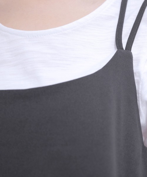 Doux Belle（ドゥーベル）の「バッククロスキャミオールインワン（サロペット/オーバーオール・レディース・ブラック/グレー/グリーン/ブルー/ベージュ・MEDIUM/LARGE/X-LARGE/XX-LARGE/SMALL）」の7枚目の写真