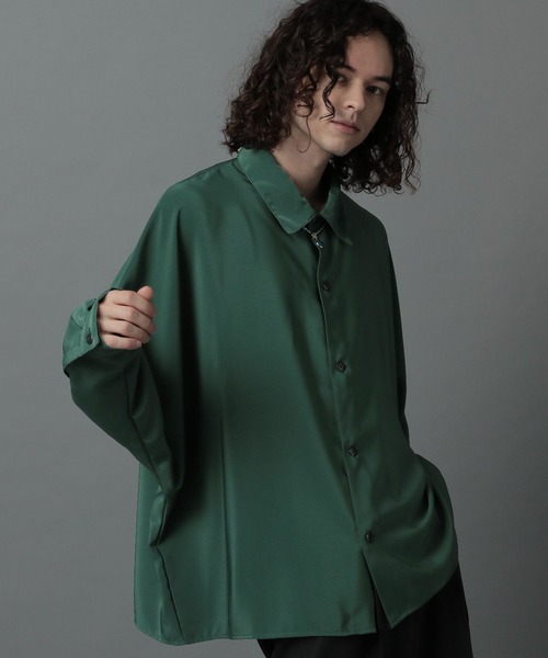 HARE（ハレ）の「ドルマンBIGシャツ(HARE)（シャツ/ブラウス・メンズ・ブラック/オフホワイト/グリーン/ブルー・SMALL/MEDIUM）」の16枚目の写真
