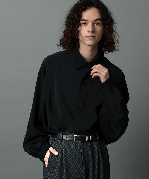 HARE（ハレ）の「ドルマンBIGシャツ(HARE)（シャツ/ブラウス・メンズ・ブラック/オフホワイト/グリーン/ブルー・SMALL/MEDIUM）」の18枚目の写真