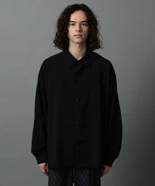 HARE（ハレ）の「ドルマンBIGシャツ(HARE)（シャツ/ブラウス・メンズ・ブラック/オフホワイト/グリーン/ブルー・SMALL/MEDIUM）」の19枚目の写真