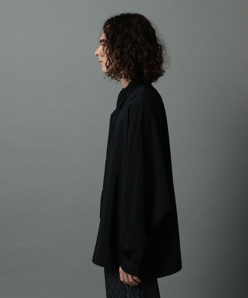HARE（ハレ）の「ドルマンBIGシャツ(HARE)（シャツ/ブラウス・メンズ・ブラック/オフホワイト/グリーン/ブルー・SMALL/MEDIUM）」の20枚目の写真