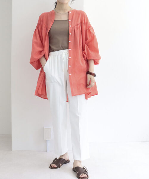 fredy emue（フレディエミュ）の「[新色追加]ドライオックス テーパードパンツ（その他パンツ・レディース・カーキ/グリーン/ピンク/ブラック/オフホワイト/オレンジ/ブルー・36/38/34）」の8枚目の写真