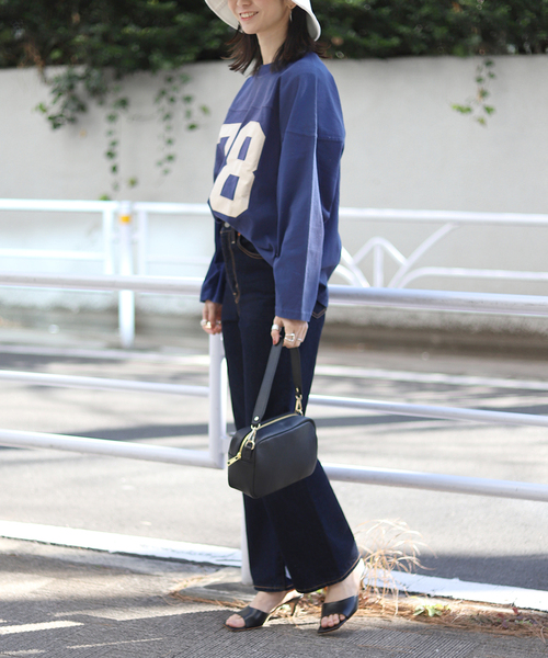 SLOBE IENA(スローブイエナ)の「【SCREEN STARS】SLOBE別注ナンバリングフットボールTシャツ◆(Tシャツ/カットソー・レディース・ネイビー/ブルー・FREE)」の5枚目の写真
